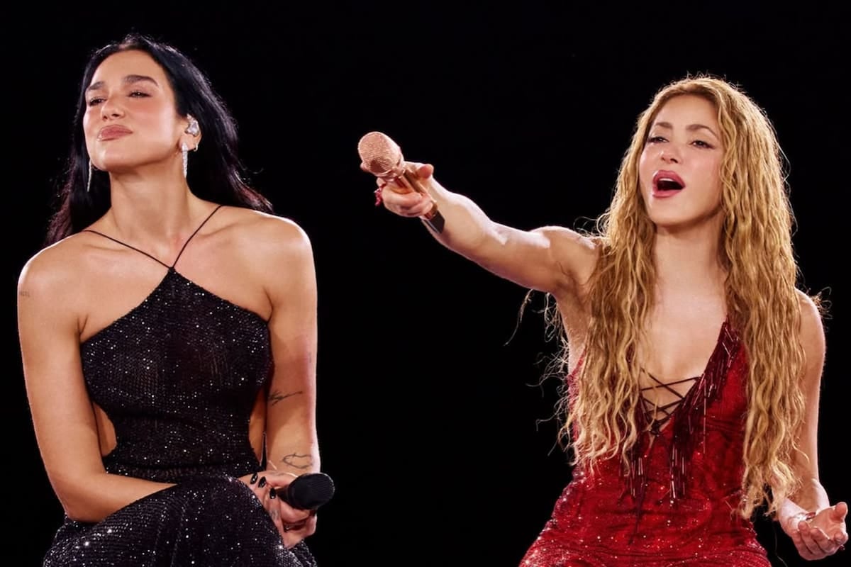 La noche en que Shakira y Dua Lipa se encontraron en Madrid para cantar “Antología” a dos duelos