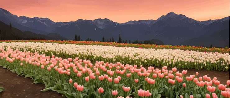 Trevelin se tiñe de colores: arranca la temporada de tulipanes en el corazón de la cordillera chubutense