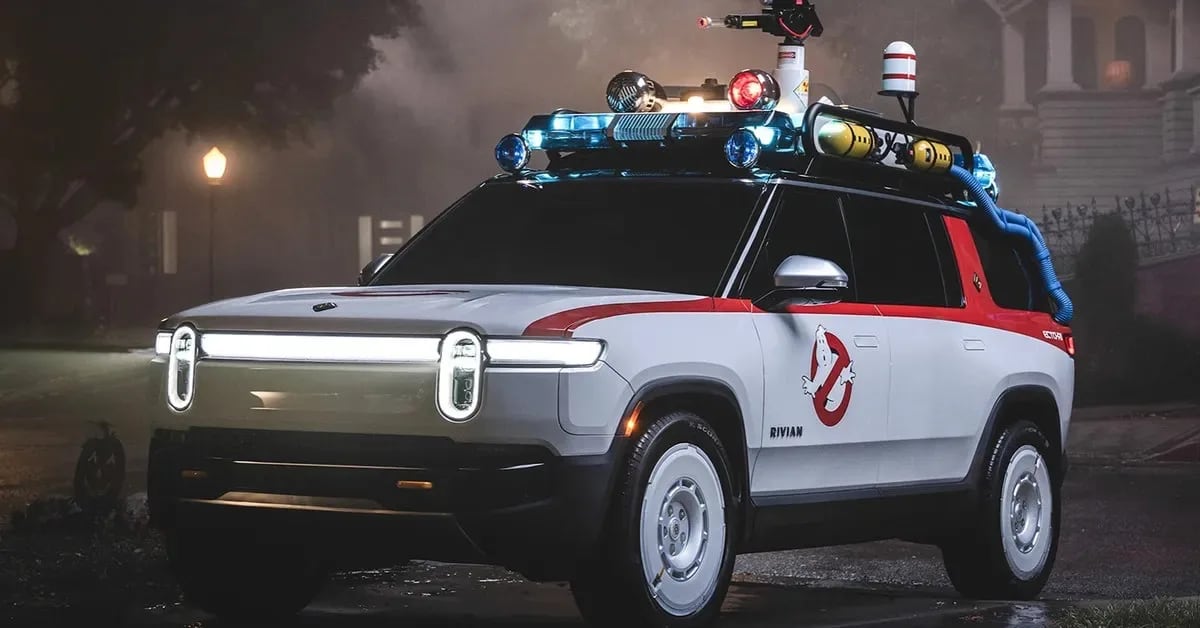 Bill Murray volvió a ser Venkman y lo hizo al volante de una camioneta eléctrica con estética del Ecto-1