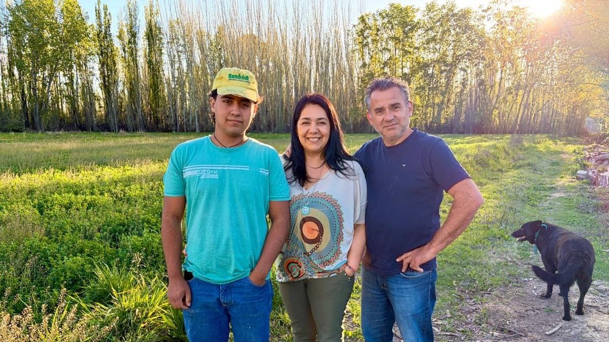 De la puerta del colegio a las tres hectáreas: una pareja revive la chacra con sueldos, alfalfa y una incubadora hecha a mano